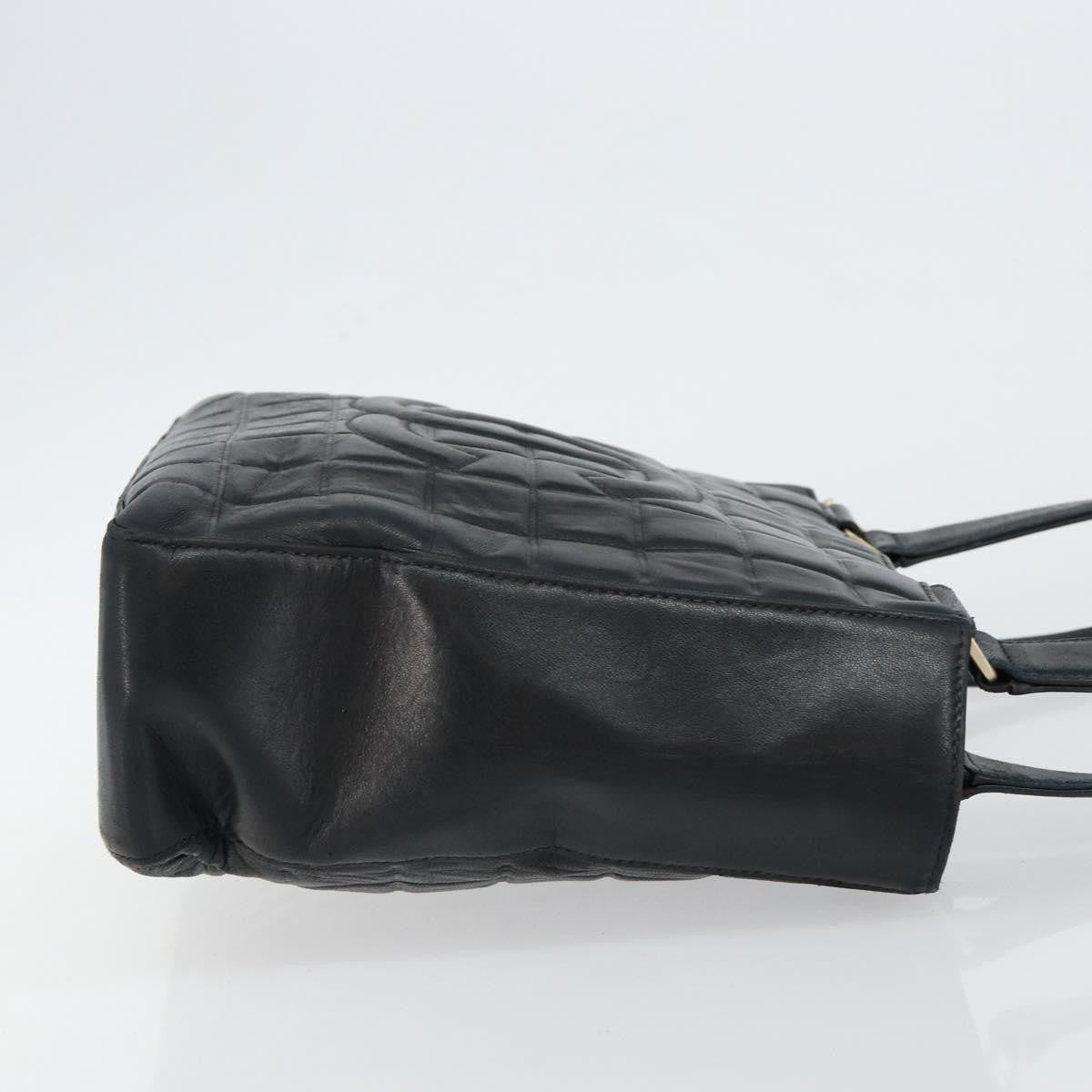 Chanel Chocolate Bar CC Tote Quilted Leather, BLACK, LEATHER, Tote bag