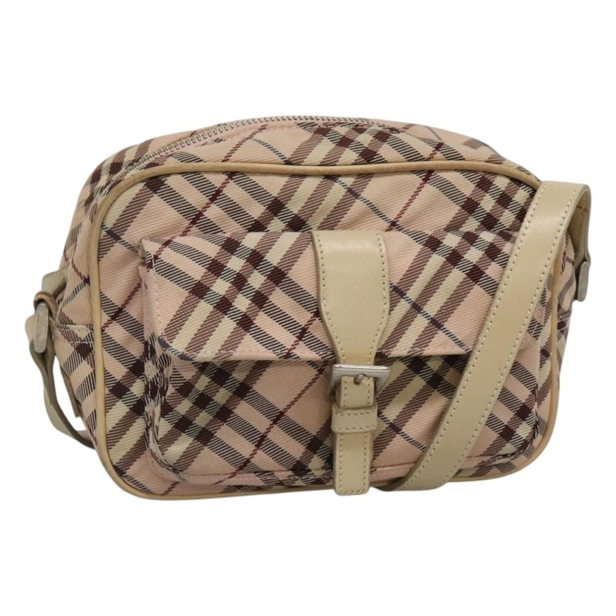 Burberry Nova Check Blue Label Nylon, PINK, NYLON, Shoulder bag
