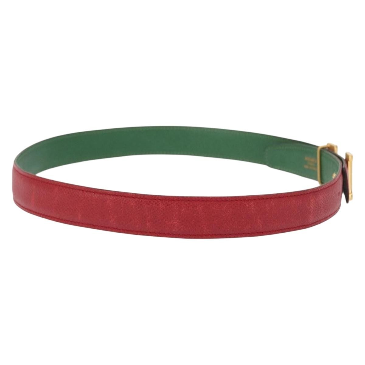 Hermes Constance Belt Leather, RED, LEATHER, Belts