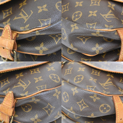 Louis Vuitton Saumur Handbag Monogram Canvas, BROWN, CANVAS, Shoulder bag
