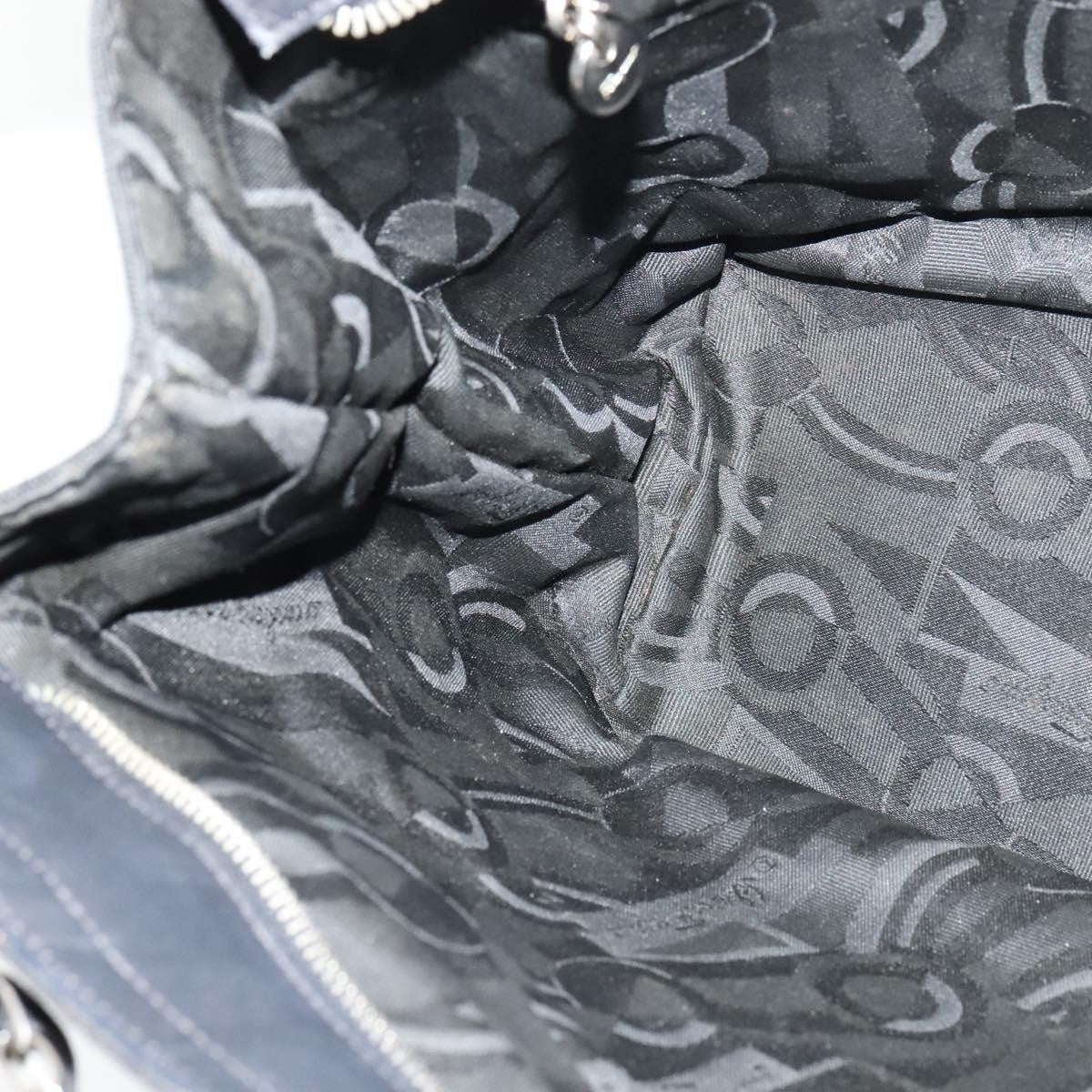 Salvatore Ferragamo Vala Shoulder Bag Canvas, BLACK, CANVAS, Shoulder bag