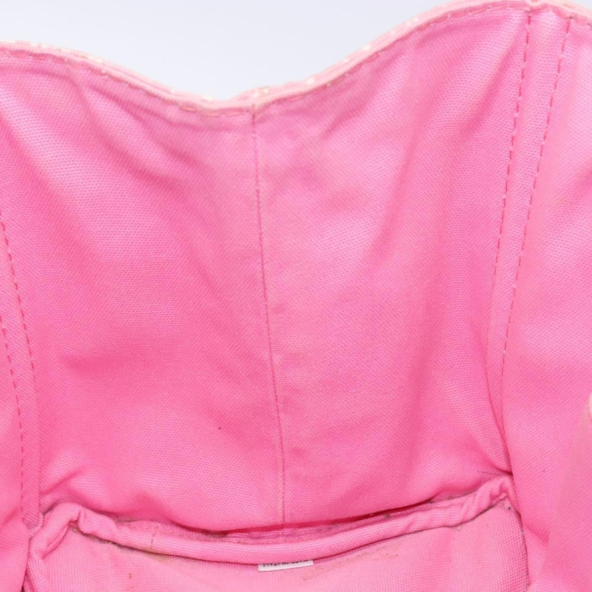 Prada Canapa Open Tote Canvas, PINK, CANVAS, Tote bag