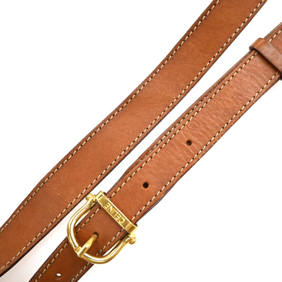 Celine Vintage Macadam Shoulder Bag Canvas and Leather, BROWN, CANVAS, Shoulder bag