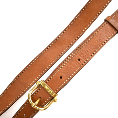 Celine Vintage Macadam Shoulder Bag Canvas and Leather, BROWN, CANVAS, Shoulder bag
