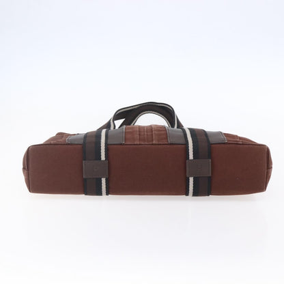 Hermes Troca Horizontal Tote Canvas, BROWN, CANVAS, Tote bag