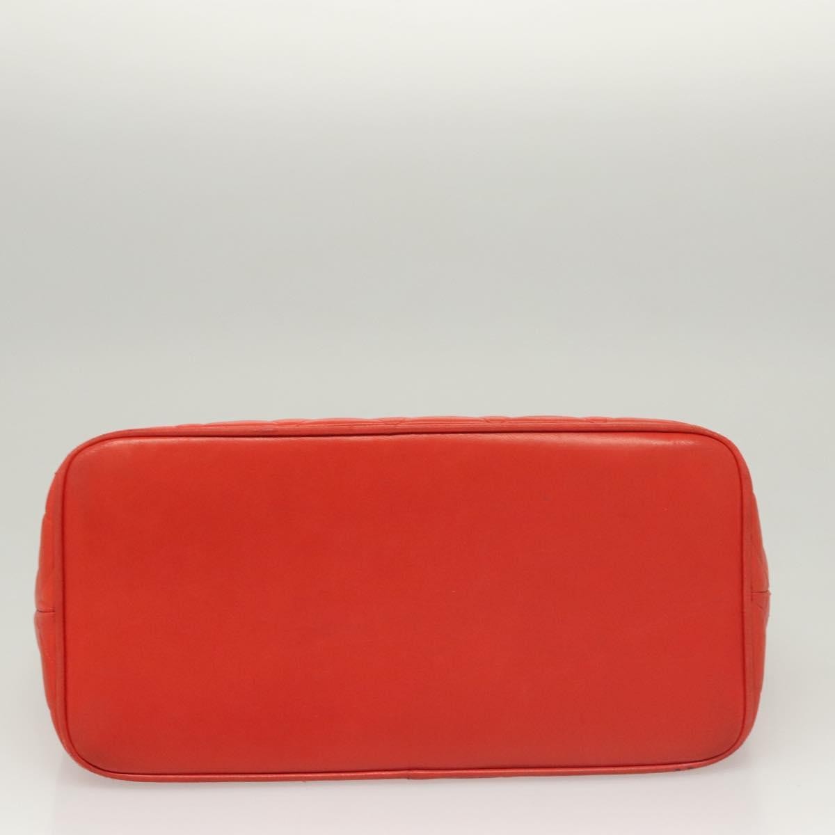 Chanel Medallion Tote Quilted Lambskin, ORANGE, LEATHER, Tote bag