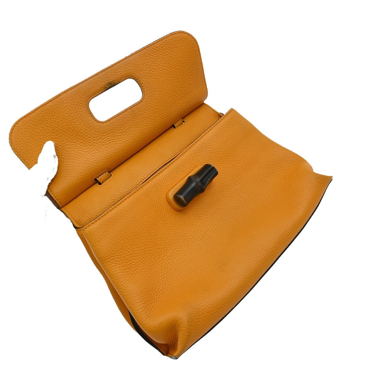 Gucci Bamboo Daily Top Handle Bag Leather, Orange, Leather, Handbag