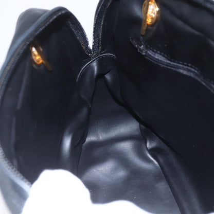 Bally Vintage Chain Shoulder Bag Quilted Leather, BLACK, LEATHER, Shoulder bag