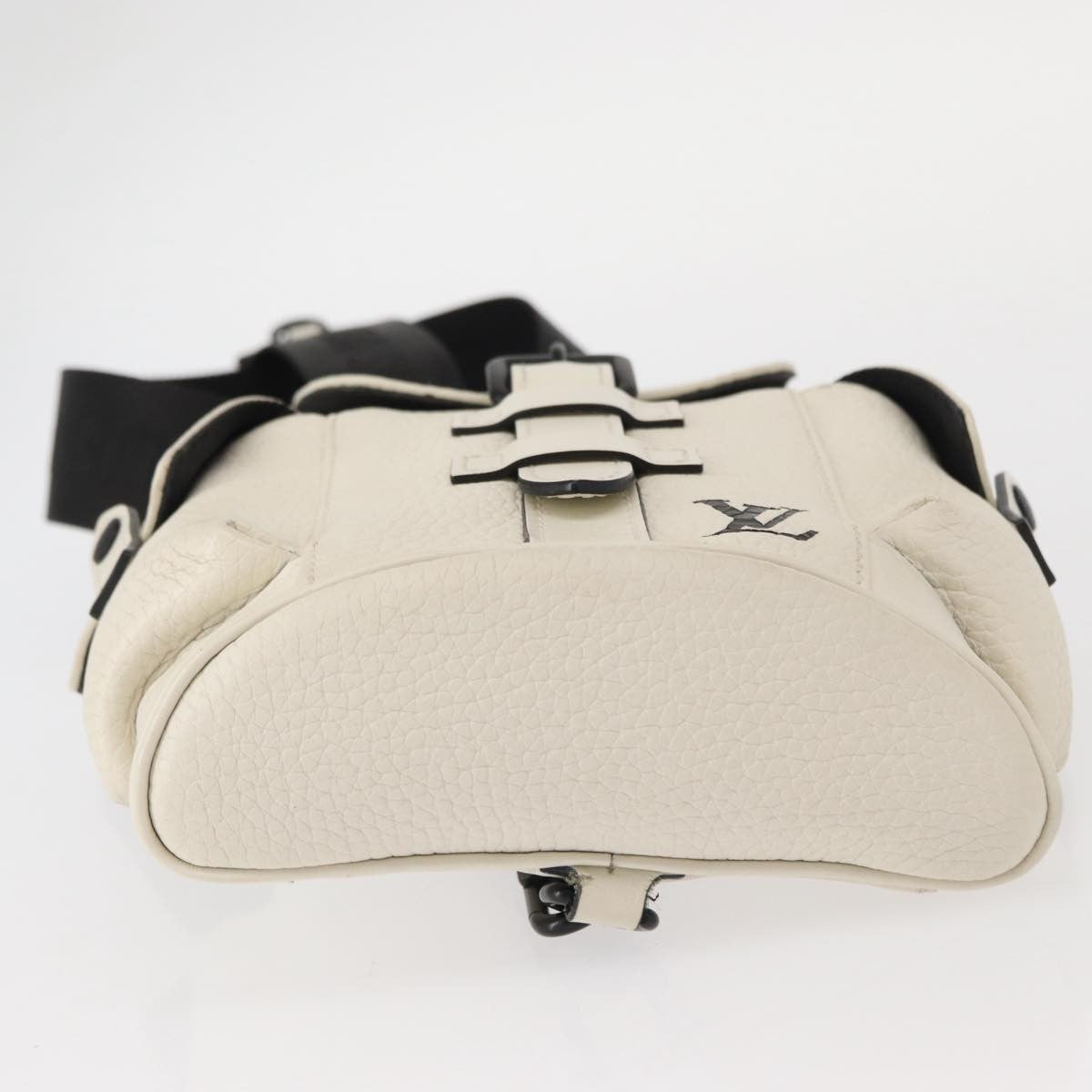 Louis Vuitton Christopher Backpack Taurillon Leather, WHITE, LEATHER, Shoulder bag