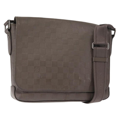 Louis Vuitton District Messenger Bag Damier Infini Leather, GRAY, LEATHER, Shoulder bag