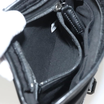 Burberry Front Pocket Messenger Bag Haymarket Canvas, BLACK, CANVAS, Shoulder bag