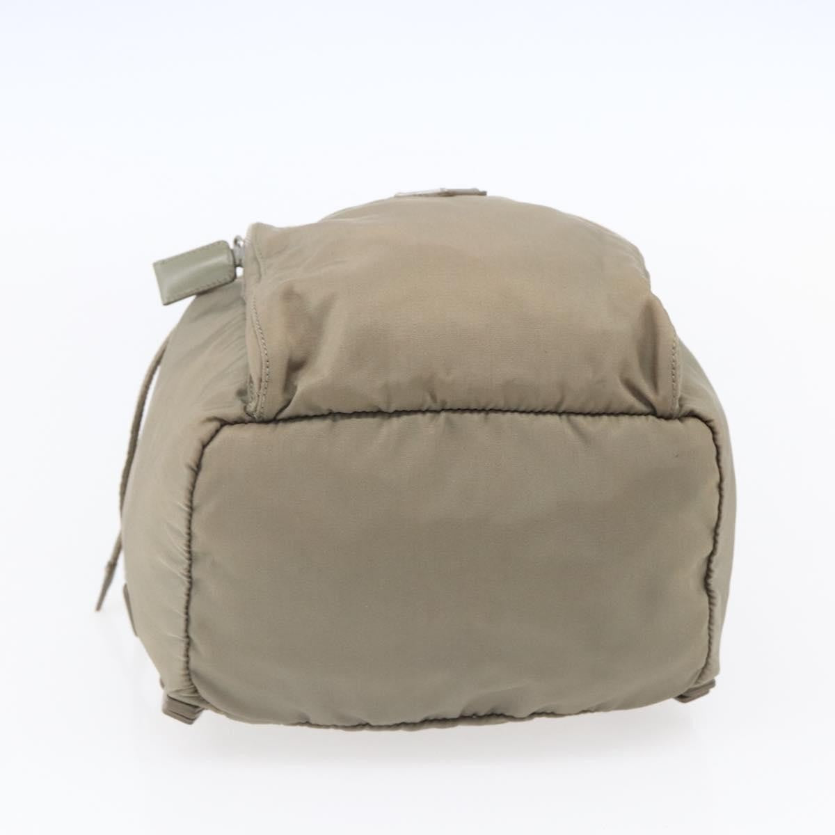 Prada Front Pocket Buckle Backpack Nylon, BEIGE, NYLON, Backpack