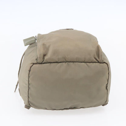 Prada Front Pocket Buckle Backpack Nylon, BEIGE, NYLON, Backpack