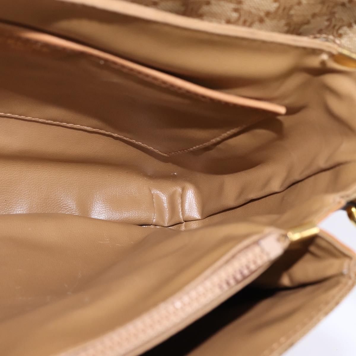 Celine Macadam Shoulder Bag PVC Leather, BEIGE, CANVAS, Shoulder bag