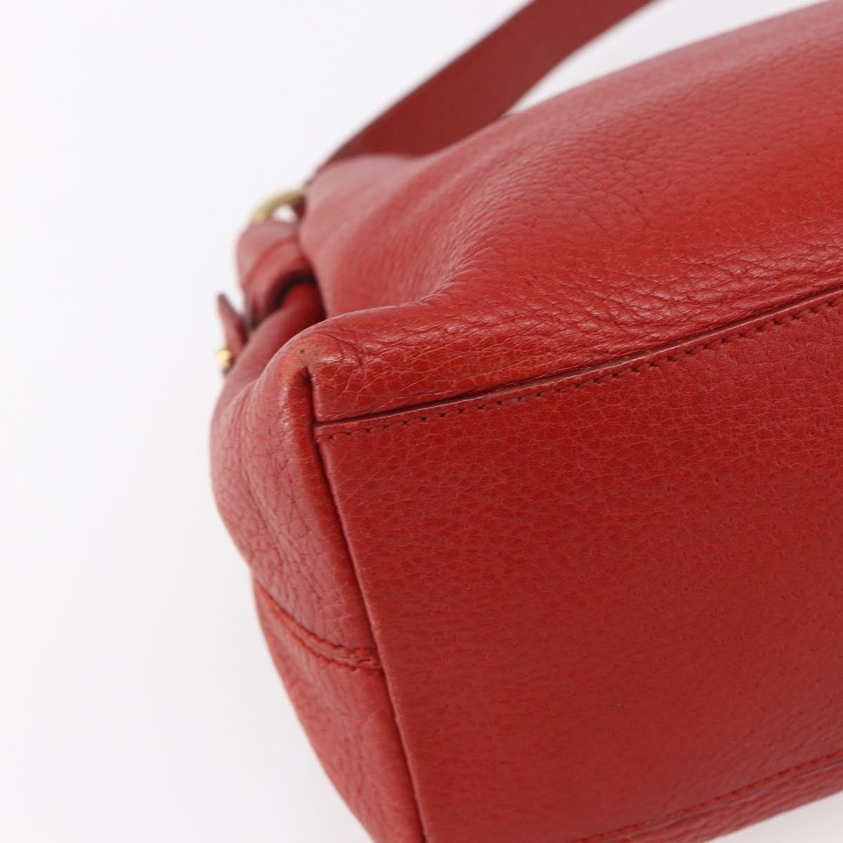 Salvatore Ferragamo Gancini Shoulder Bag Leather, RED, LEATHER, Shoulder bag