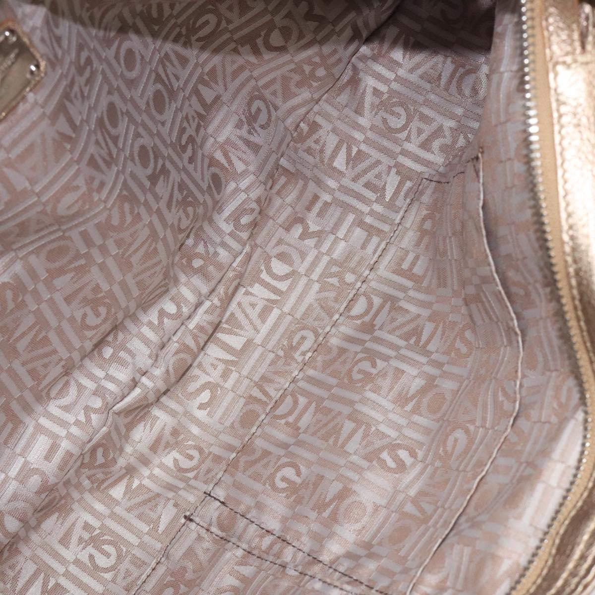 Salvatore Ferragamo Marisa Satchel Leather, GOLD, LEATHER, Handbag