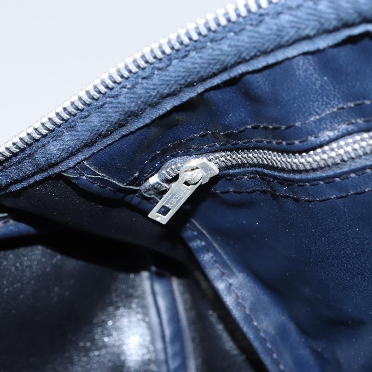 Christian Dior Vintage Trotter Boston Bag Canvas, NAVY, CANVAS, Travel bag