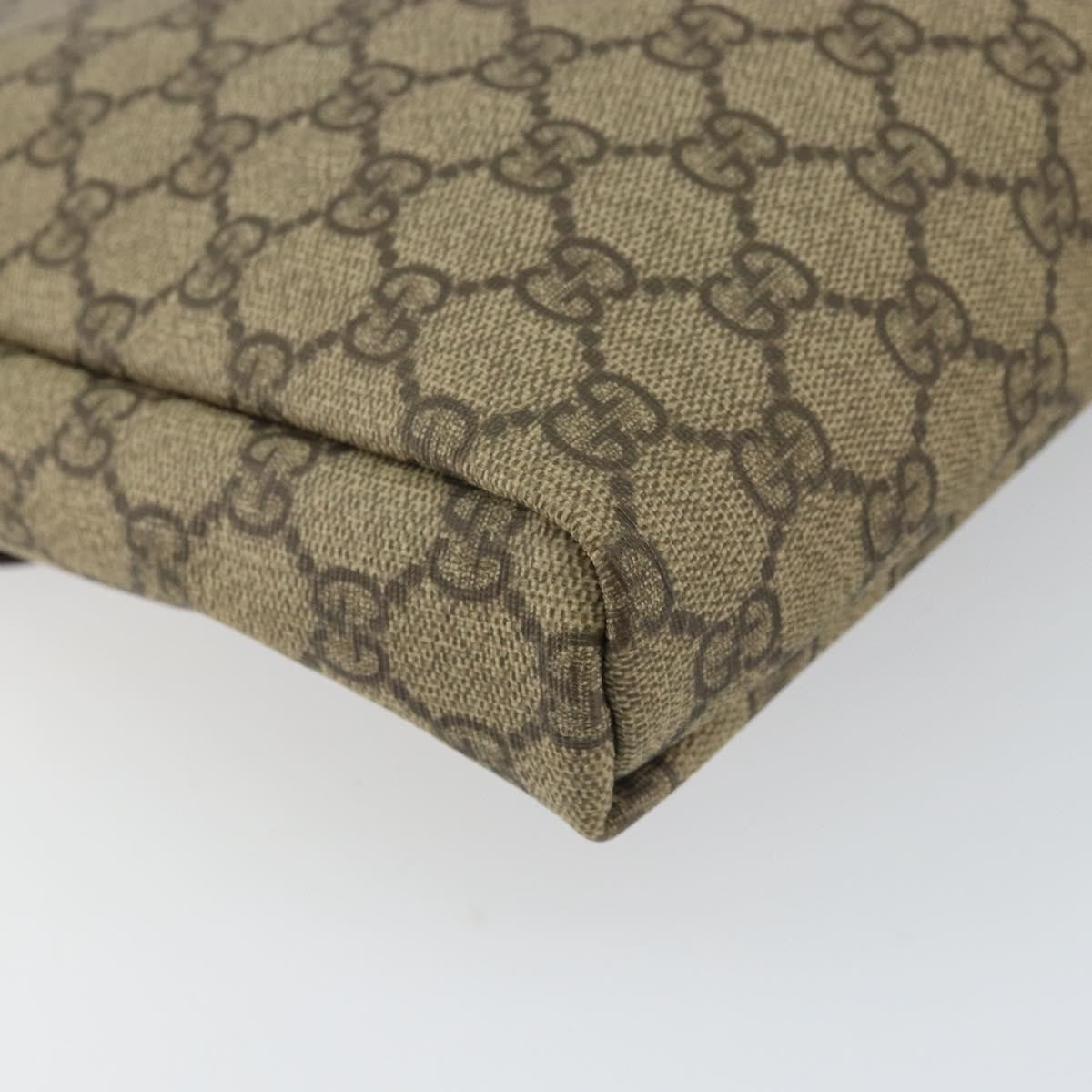 Gucci Flap Messenger GG Coated Canvas, BEIGE, PVC, Shoulder bag