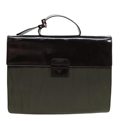 Prada Vintage Briefcase Tessuto, KHAKI, NYLON, Briefcase