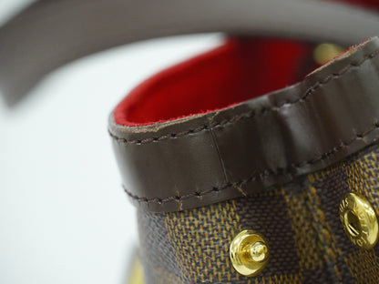 Louis Vuitton Hampstead Handbag Damier, BROWN, CANVAS, Handbag