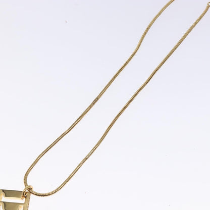 Christian Dior D logo Pendant Necklace Metal, GOLD, METAL, Necklace