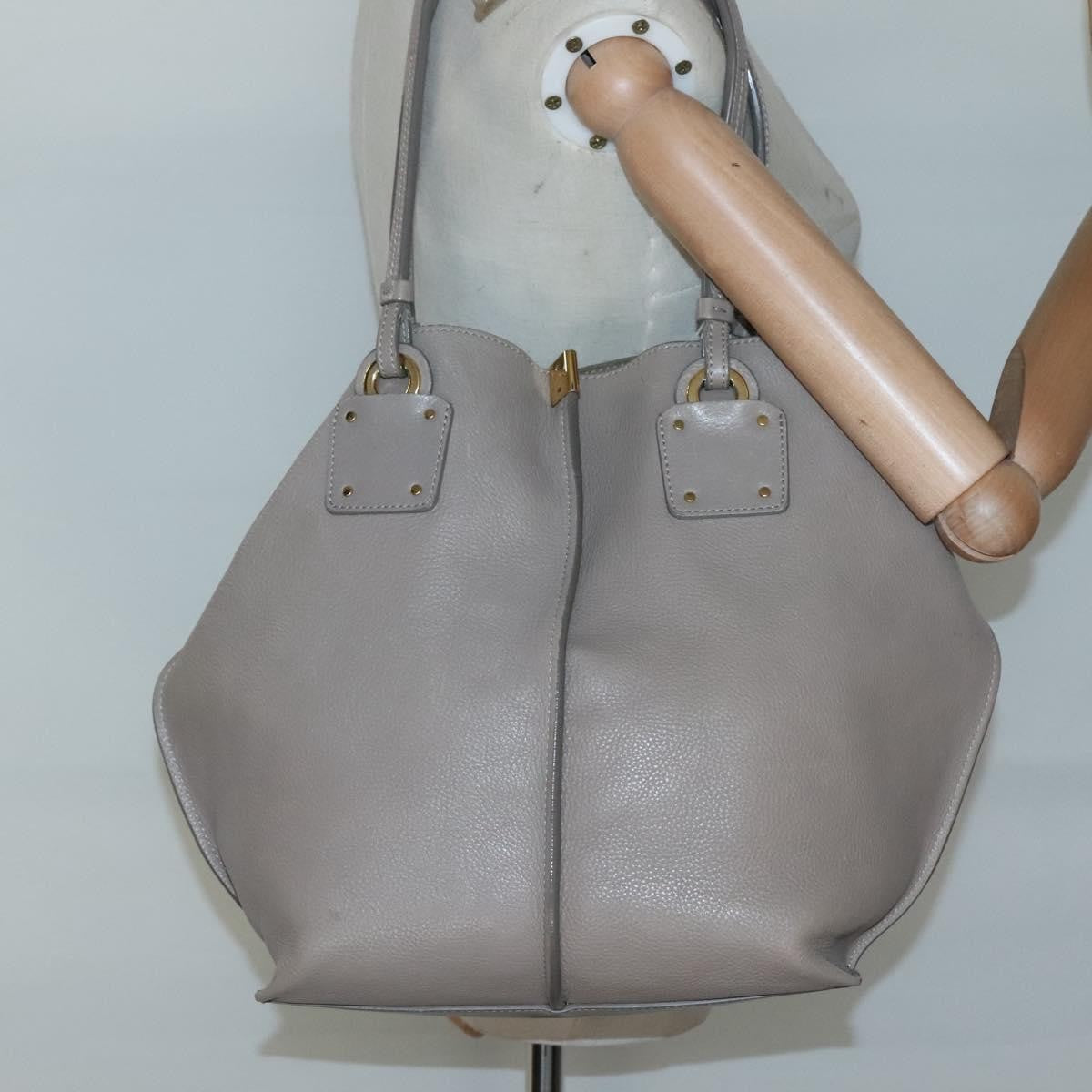 Chloe Vick Tote Leather, BEIGE, LEATHER, Tote bag