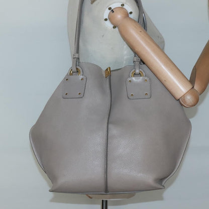 Chloe Vick Tote Leather, BEIGE, LEATHER, Tote bag