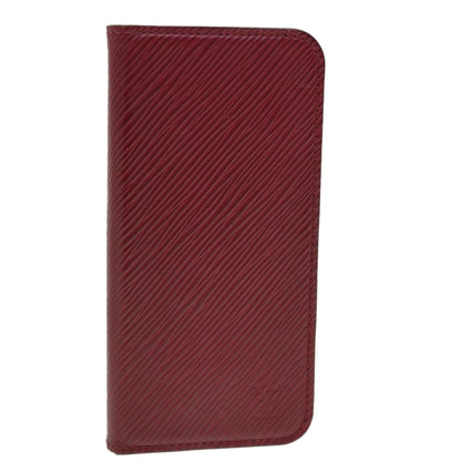 Louis Vuitton iPhone X / XS Folio Epi Leather, BURGUNDY, LEATHER, Tech accessory