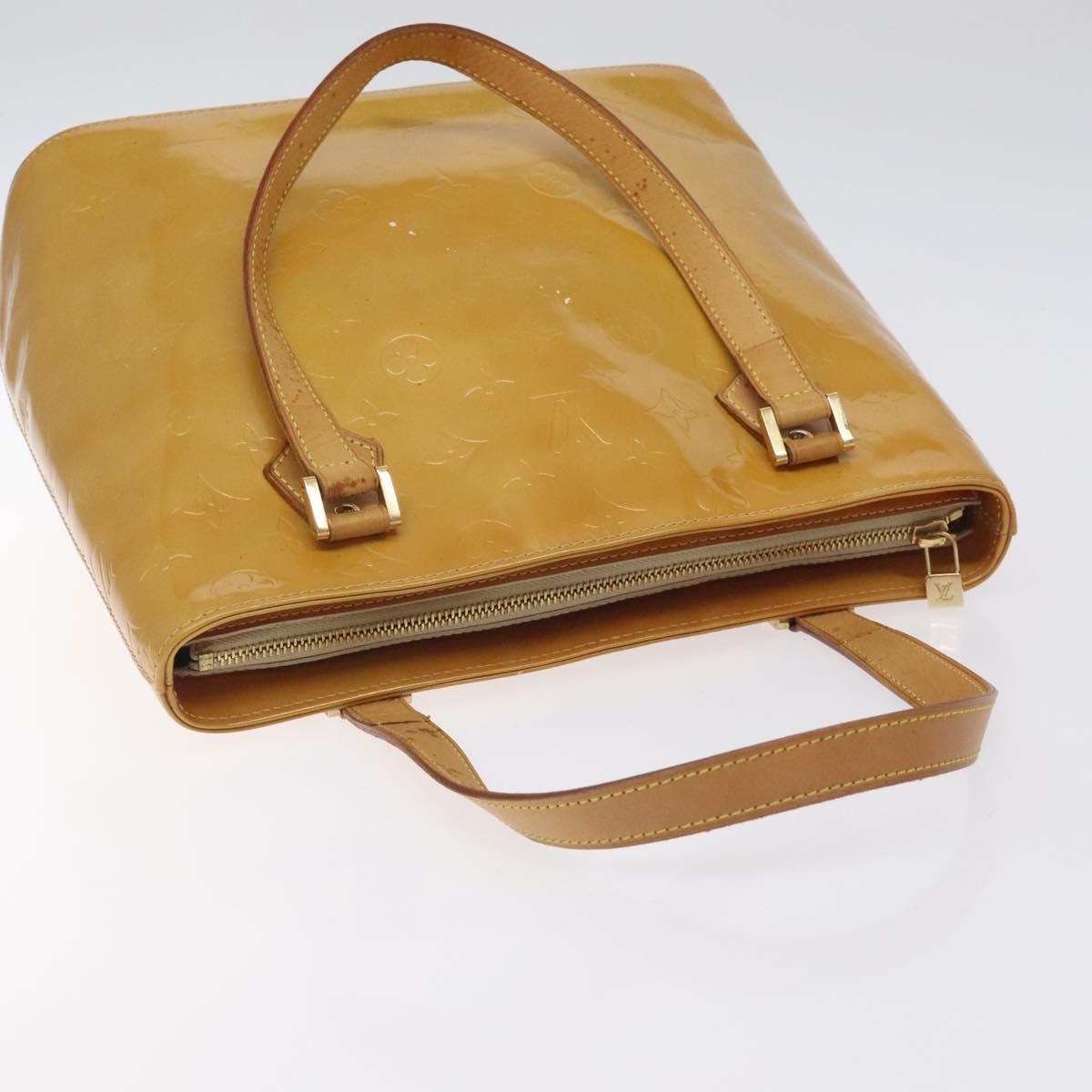 Louis Vuitton Houston Handbag Monogram Vernis, BEIGE, PATENT_LEATHER, Handbag