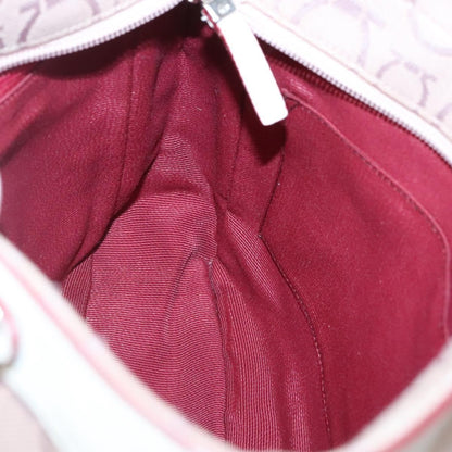 Salvatore Ferragamo Gancini Tote Canvas, PINK, CANVAS, Tote bag