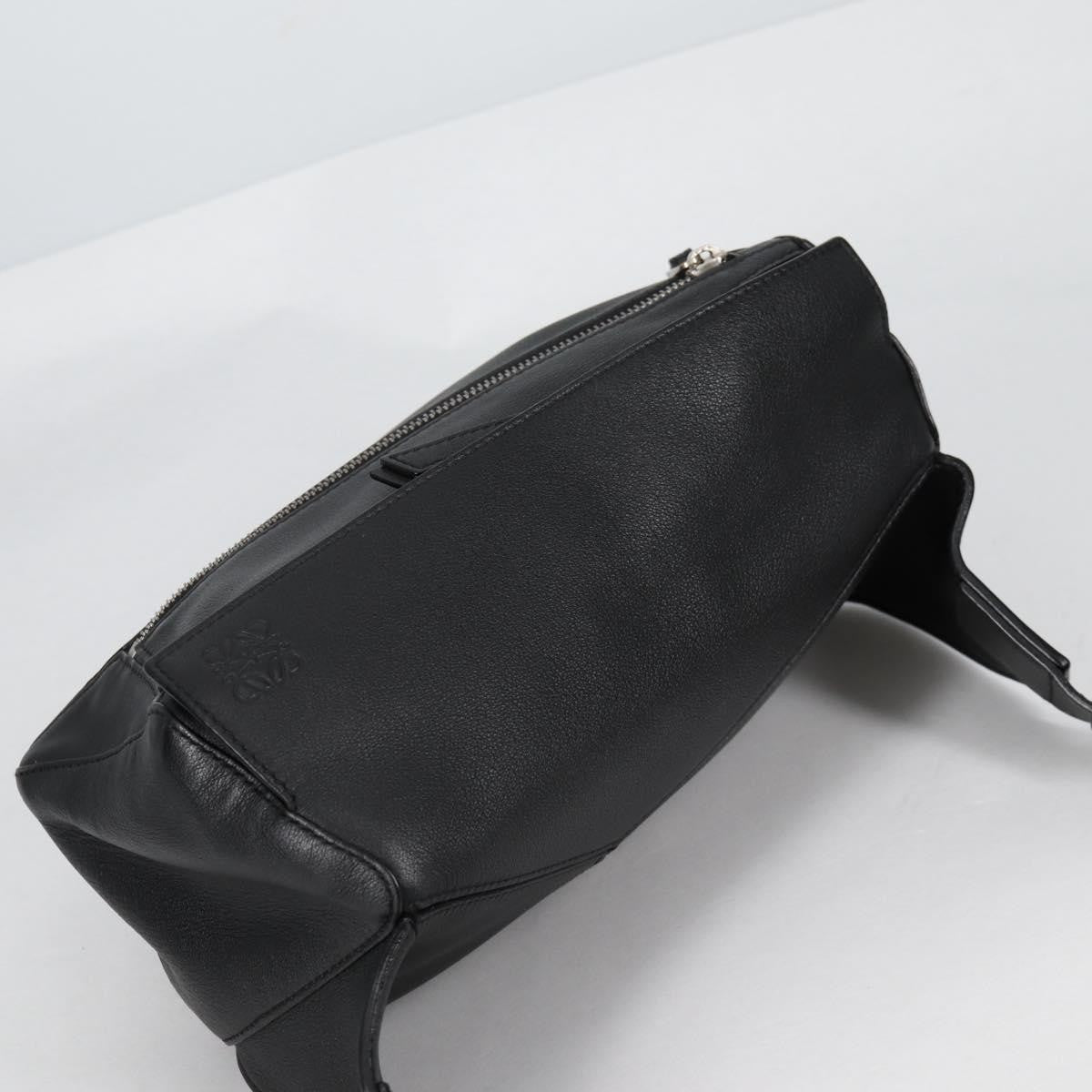 Loewe Puzzle Bumbag Leather, BLACK, LEATHER, Travel bag