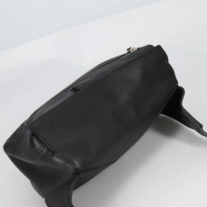 Loewe Puzzle Bumbag Leather, BLACK, LEATHER, Travel bag