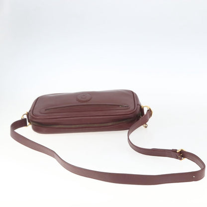 cartier Must de Cartier Shoulder Bag Leather, BURGUNDY, LEATHER, Shoulder bag
