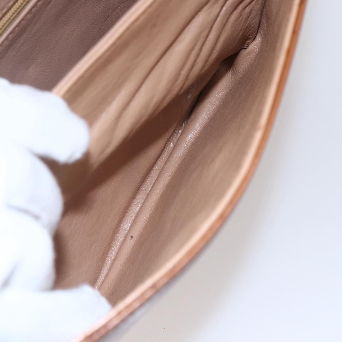 Gucci Vintage Handbag Leather, BROWN, LEATHER, Handbag