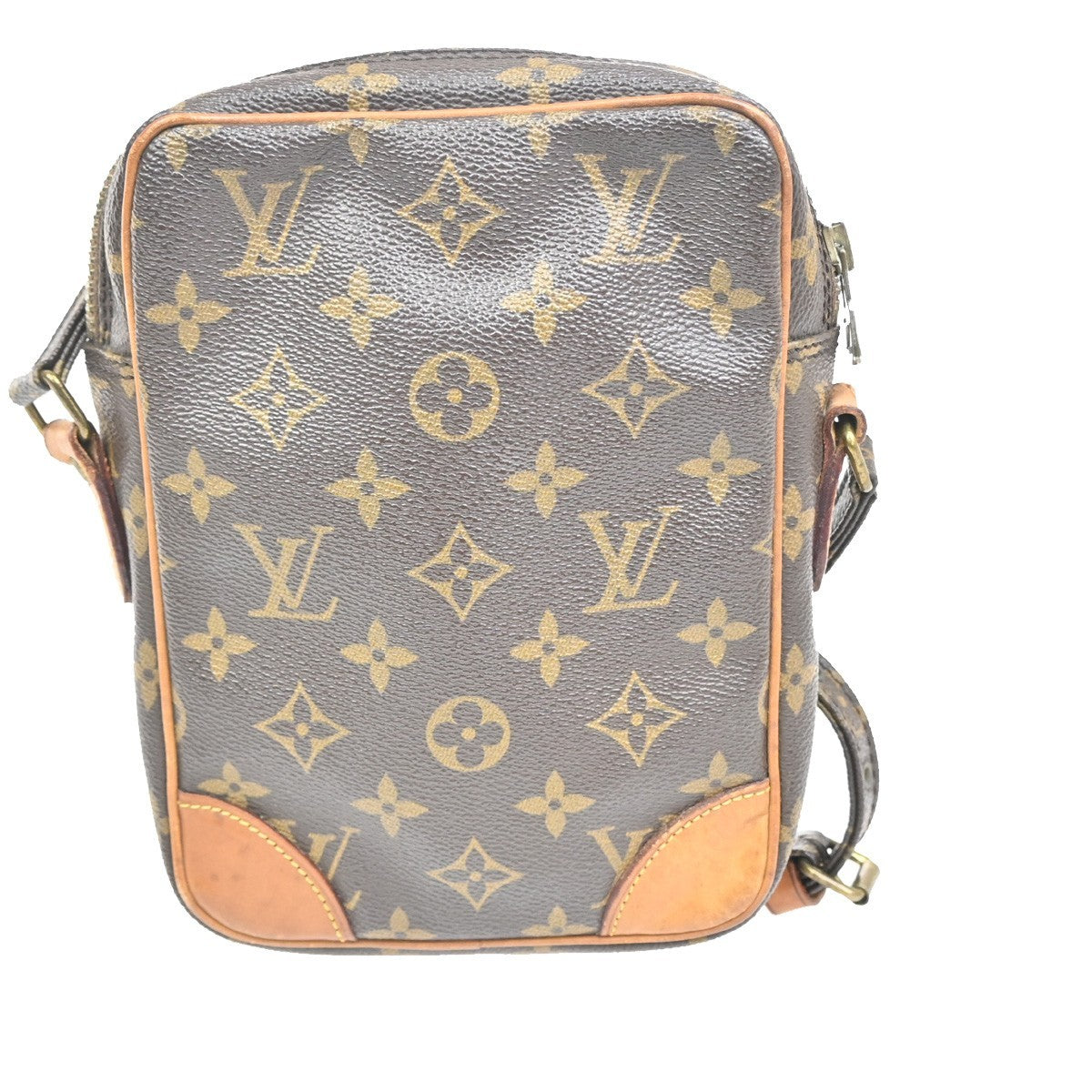 Louis Vuitton Danube Handbag Monogram Canvas, BROWN, LEATHER, Shoulder bag