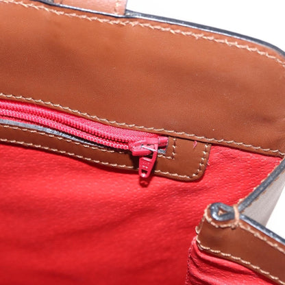 Celine Vintage Shoulder Bag Leather, BROWN, LEATHER, Shoulder bag