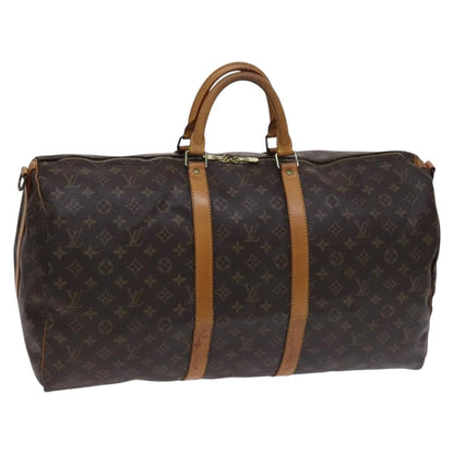 Louis Vuitton Keepall Bag Monogram Canvas, BROWN, CANVAS, Travel bag