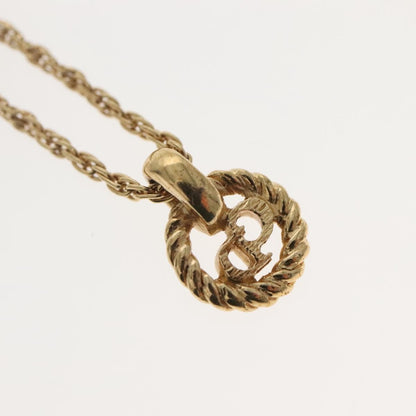 Christian Dior CD Round Pendant Necklace Metal, GOLD, METAL, Necklace