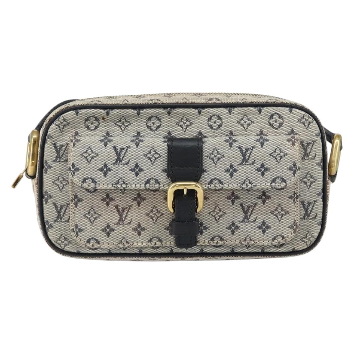 Louis Vuitton Juliette Crossbody Bag Mini Lin, BLUE, CANVAS, Shoulder bag