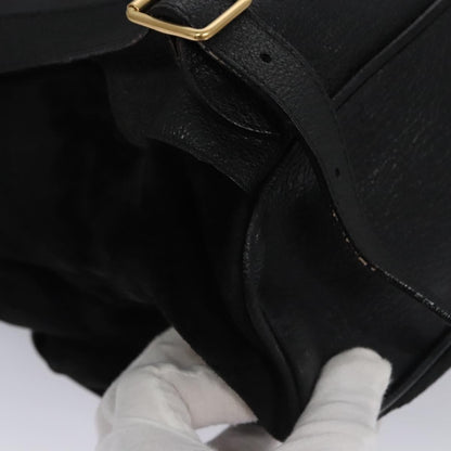 Gucci Vintage Bamboo Backpack Leather, BLACK, SUEDE, Backpack