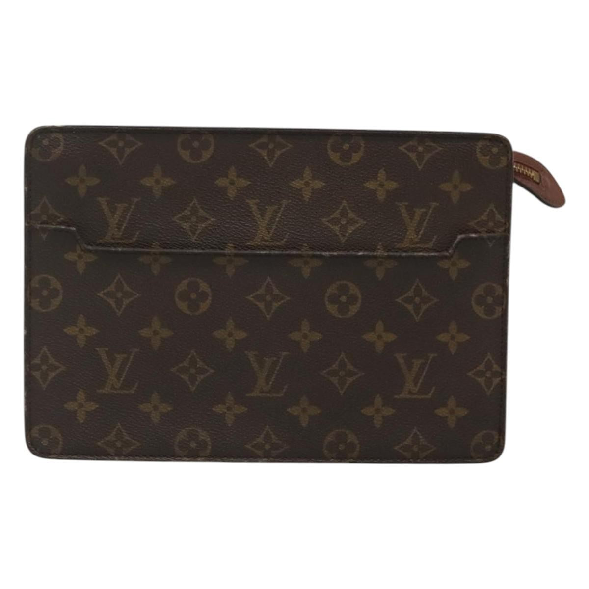 Louis Vuitton Pochette Homme Monogram Canvas, BROWN, CANVAS, Clutche & pouche