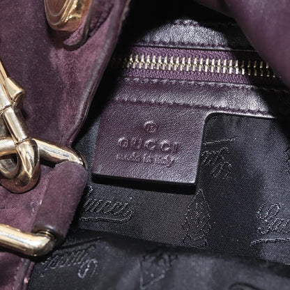 Gucci Hysteria Convertible Top Handle Bag Suede, BURGUNDY, SUEDE, Handbag