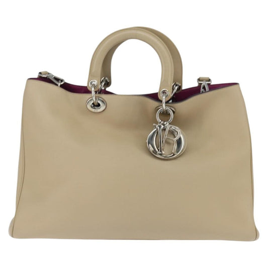 Christian Dior Diorissimo Tote Smooth Calfskin, BEIGE, LEATHER, Tote bag