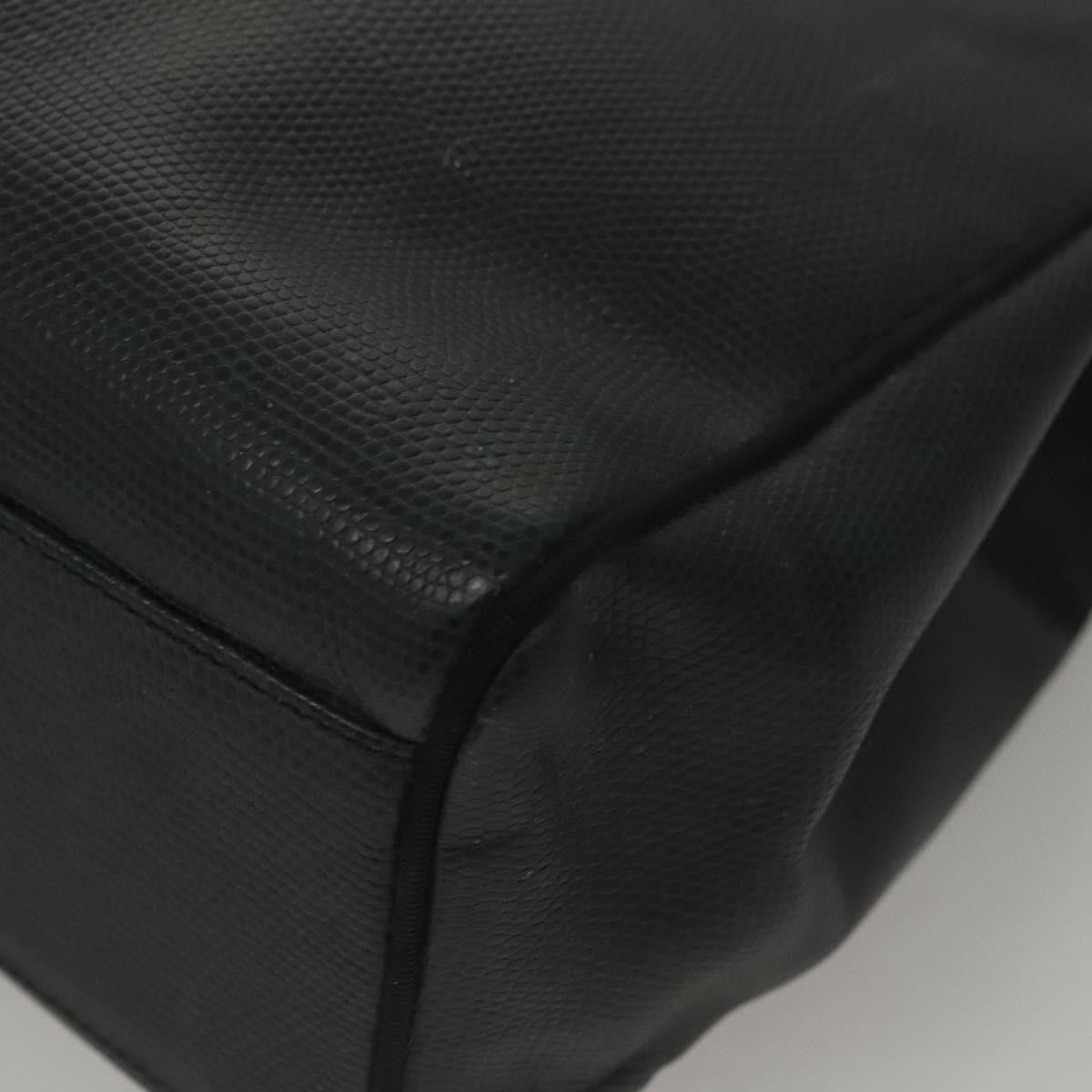 Salvatore Ferragamo Vintage Vara Bow Tote Lizard Embossed Leather, NAVY, LEATHER, Tote bag