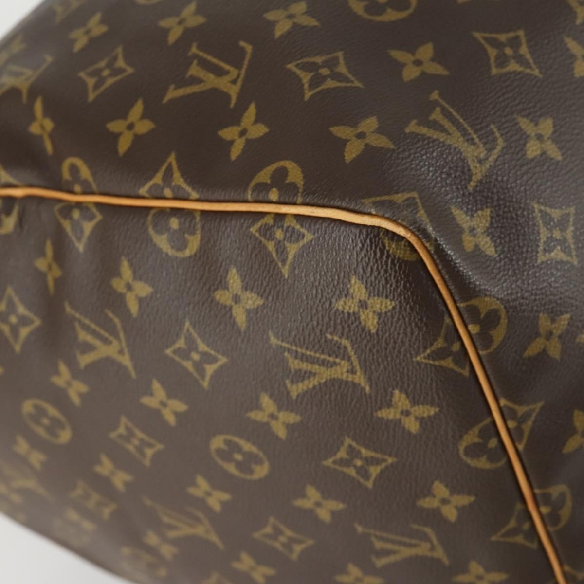 Louis Vuitton Keepall Bag Monogram Canvas, BROWN, CANVAS, Travel bag