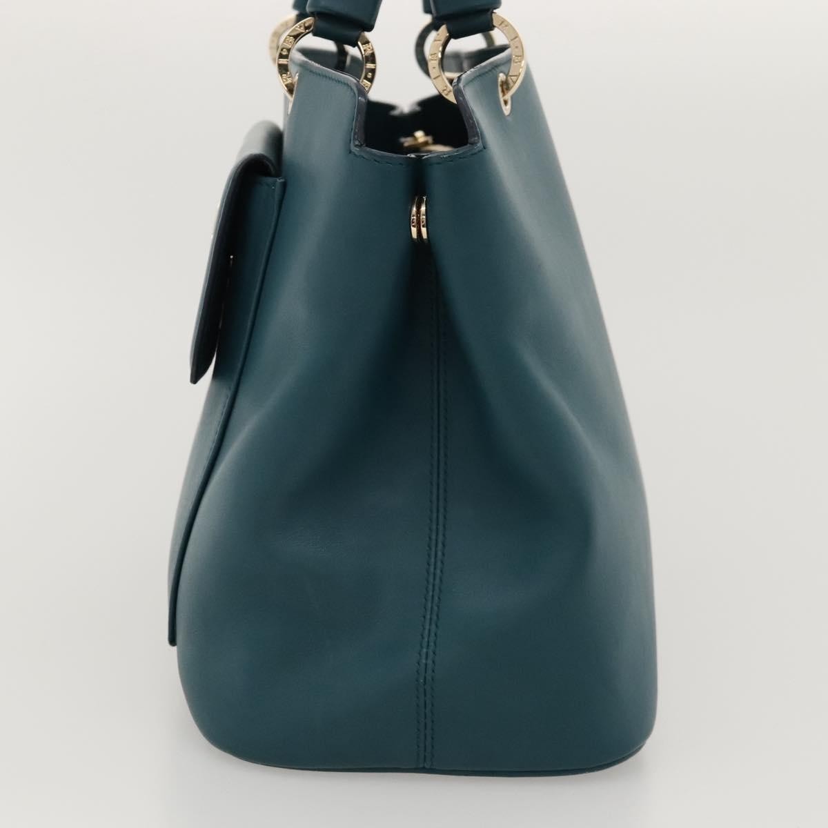 Bvlgari Handbag Leather, TURQUOISE, LEATHER, Handbag