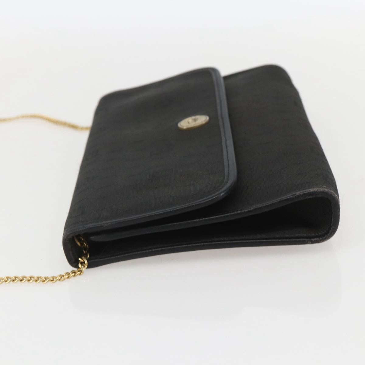 Christian Dior Vintage Honeycomb chain Canvas, BLACK, CANVAS, Clutche & pouche