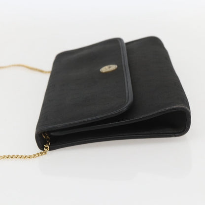 Christian Dior Vintage Honeycomb chain Canvas, BLACK, CANVAS, Clutche & pouche