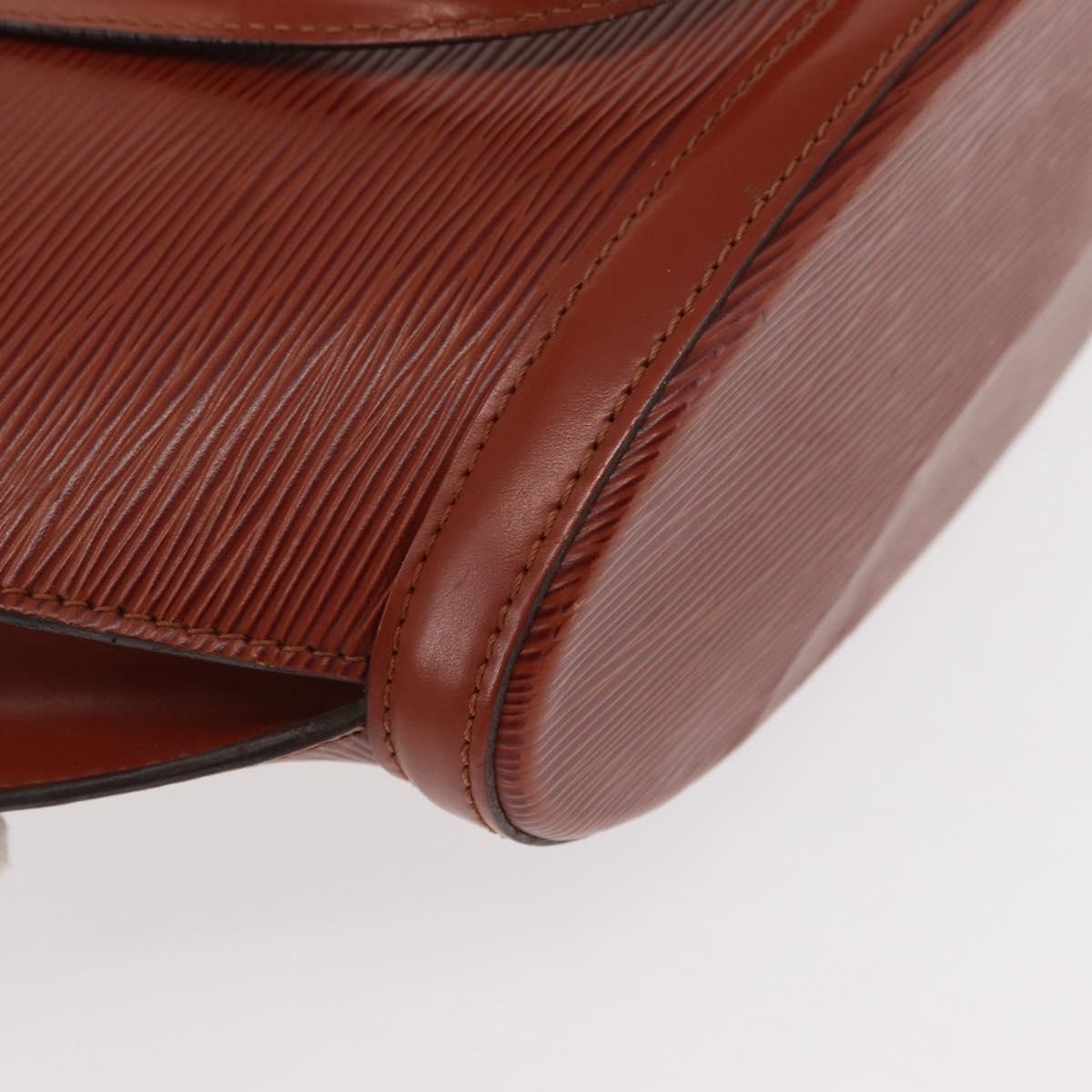 Louis Vuitton Saint Jacques Handbag Epi Leather, BROWN, LEATHER, Handbag