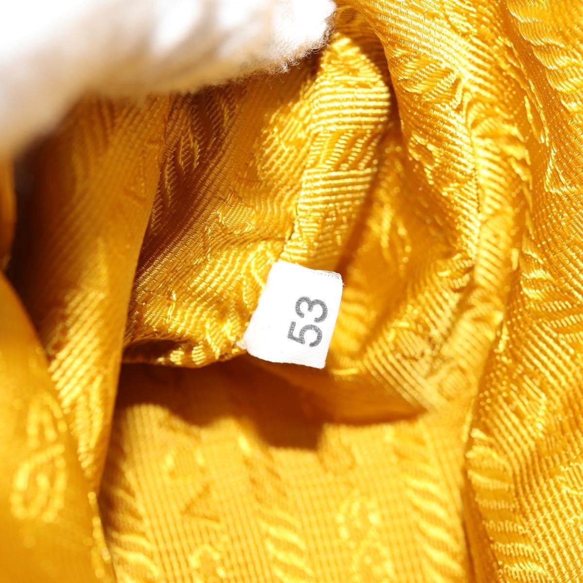 Prada Pochette Tessuto Gaufre, YELLOW, NYLON, Clutche & pouche